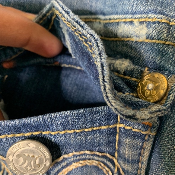 MeK Denim- Portland Bootcut Distressed Jeans 31/34 - Picture 10 of 16